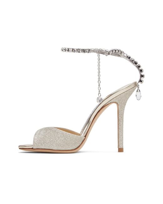 Jimmy Choo White Saeda 100 Sandals