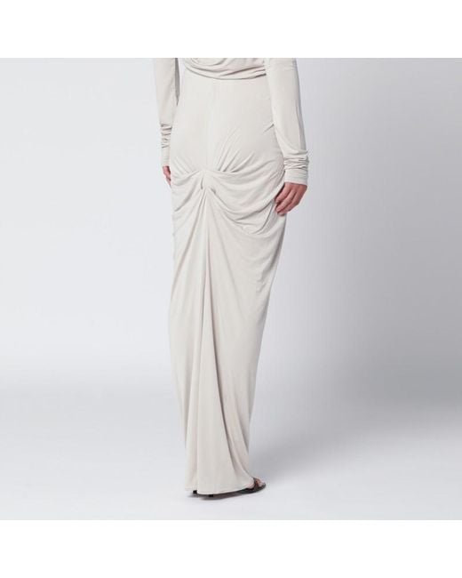 Entire studios White Ruched Maxi Skirt