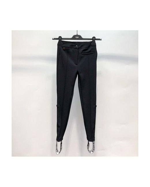 Fendi Blue Elastic Strap Feet Leggings for men