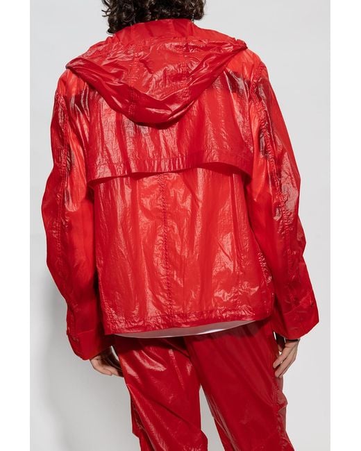 Ferragamo Red Ferragamo Hooded Drawstring Jacket for men