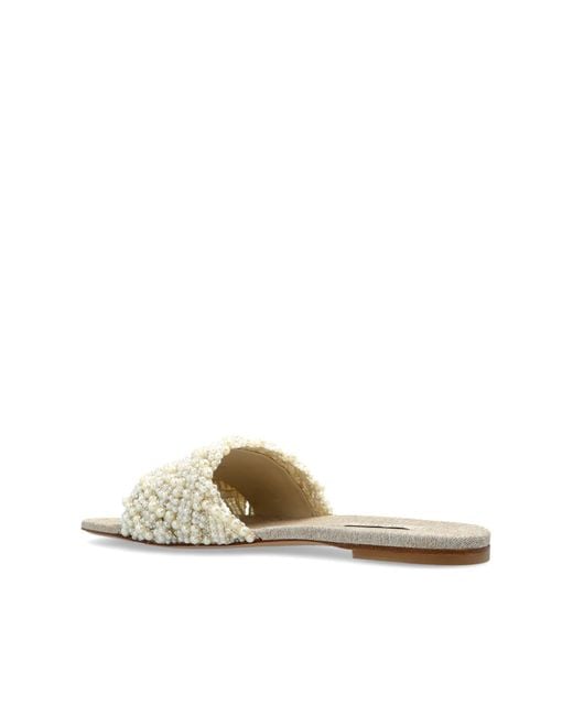 Casadei White Pearlsway Flat Shoes