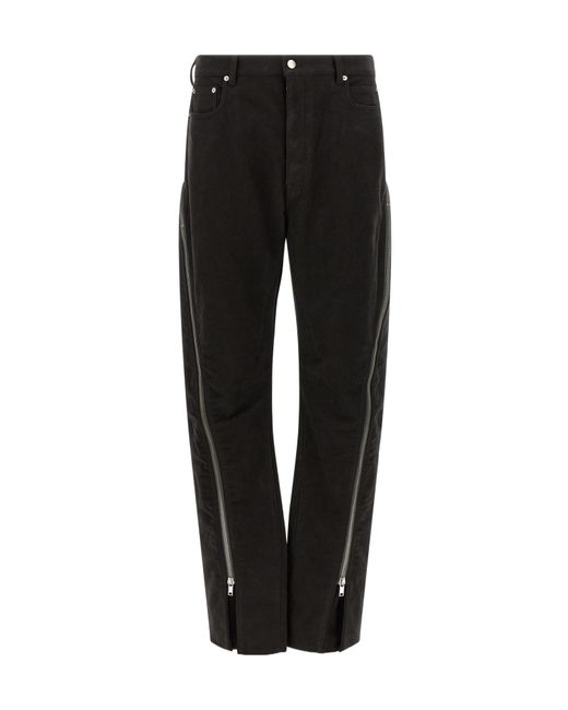 Rick Owens Black Casual Pants With Belt Loops for men