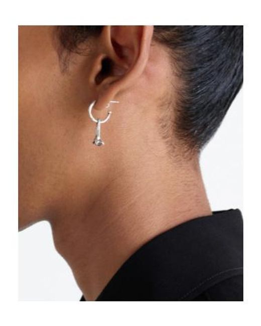 Lemaire White Drop Hoop Earrings