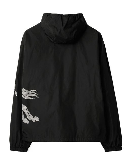 Burberry Black Ekd Lightweight Hooded Zip-Up Jacket for men
