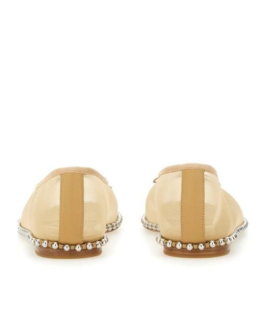 Alexander Wang Natural Studded Mesh Flat Shoes