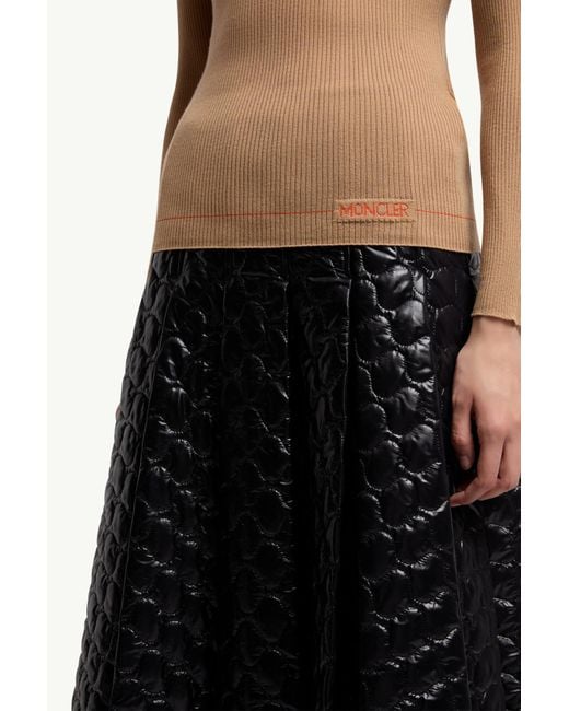 Moncler Brown Logo Wool Turtleneck Sweater