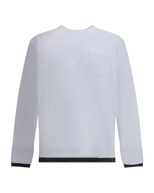 Sacai White Pocket Long-Sleeve T-Shirt for men