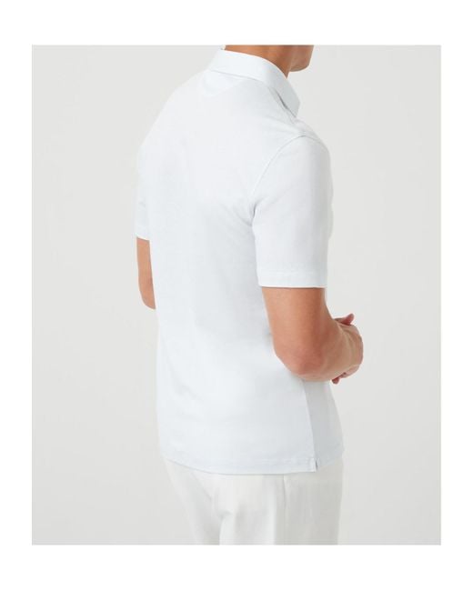 Brunello Cucinelli White Casual Style Polo Shirt for men