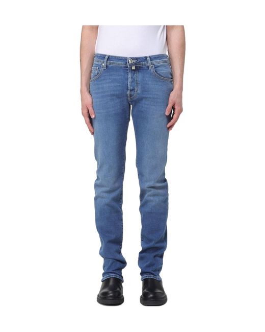 Jacob Cohen Blue Belt Loop Jeans for men