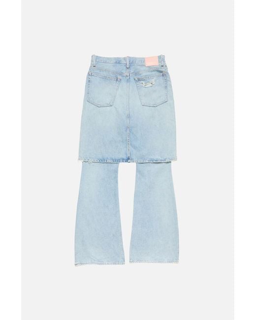 Acne Blue Ripped Panelled Jeans
