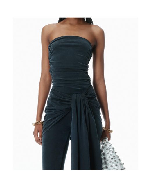 Alexander Wang Blue Off-Shoulder Layered Playsuit