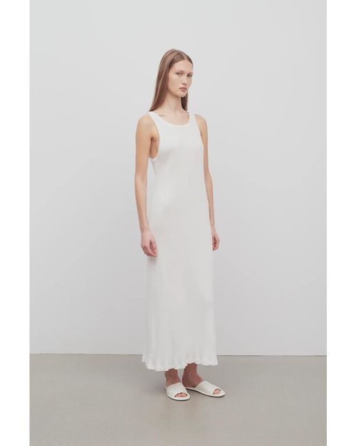 The Row White Sleeveless Long Dress