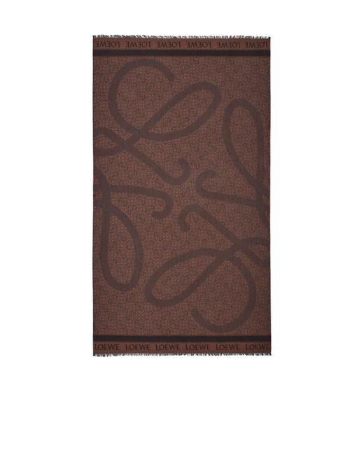 Loewe Brown Anagram Fringed Pareo