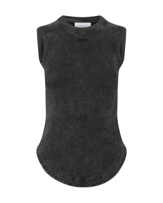 Off-White c/o Virgil Abloh Black Fitted Tank Top