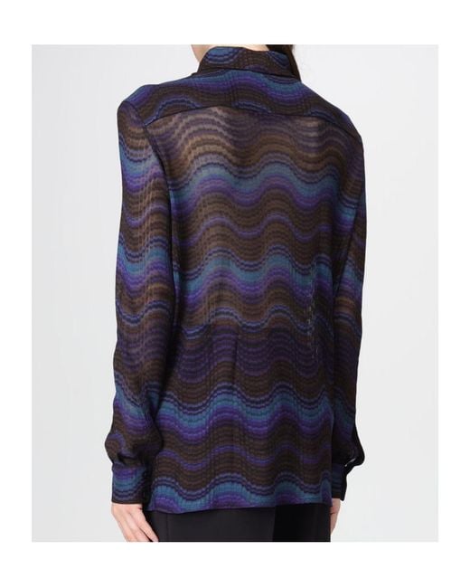 Missoni Blue Long-Sleeve Shirt
