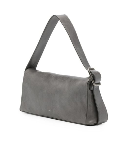 OSOI Gray Flap-Over Shoulder Bag