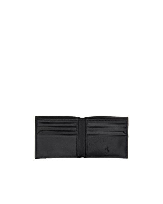 Polo Ralph Lauren Black Bi-Fold Leather Wallet for men