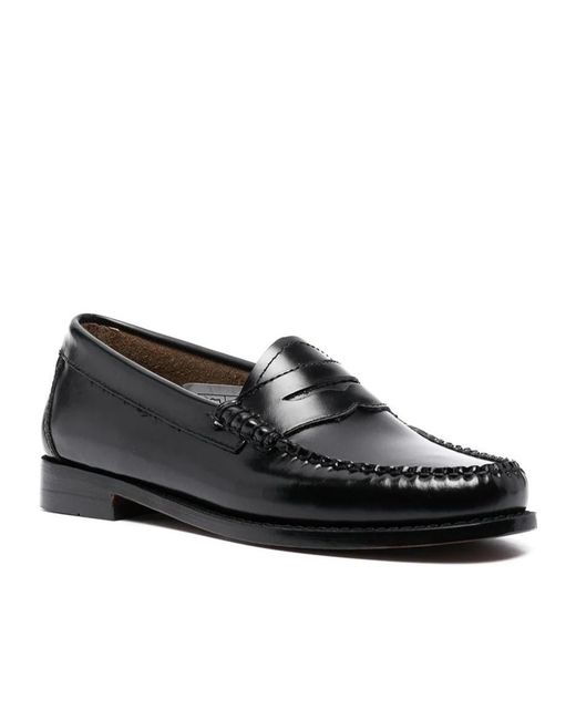 G.H.BASS Black 'Weejuns Penny' Loafers