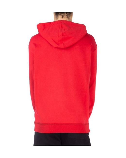 Valentino Red Vltn Motif Hoodie for men