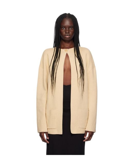 Staud Natural Long-Sleeved Cardigan