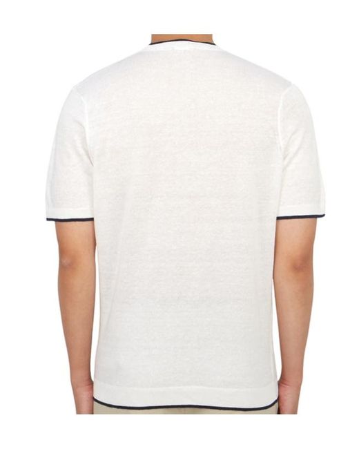 Drumohr White Short-Sleeved Sweater for men