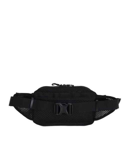 And Wander Black 3D Mesh Waist Bag for men