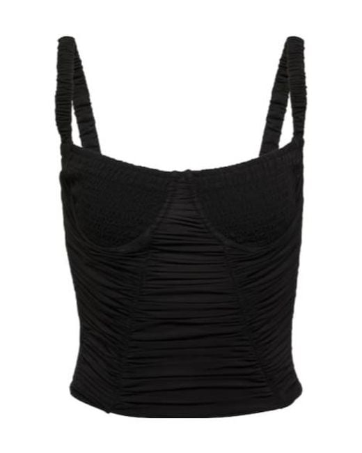Dion Lee Black Ruched Top