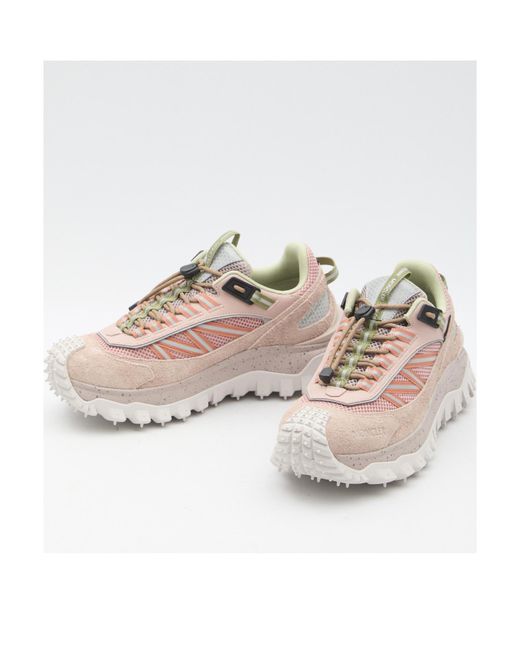 Moncler Pink Trailgrip Gtx Panelled Sneakers