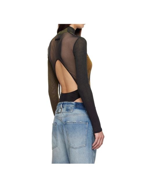 Jean Paul Gaultier Blue Open Back Printed Body