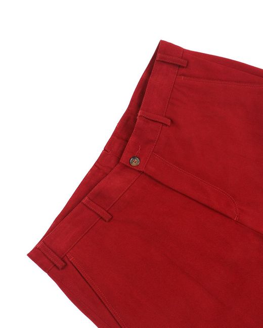 Paul & Shark Red Straight Casual Pants for men