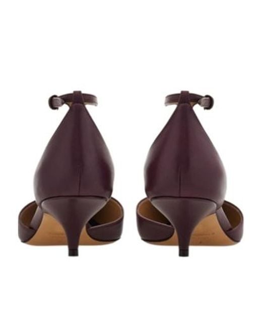 Ferragamo Brown F Buckle T-Strap Pump