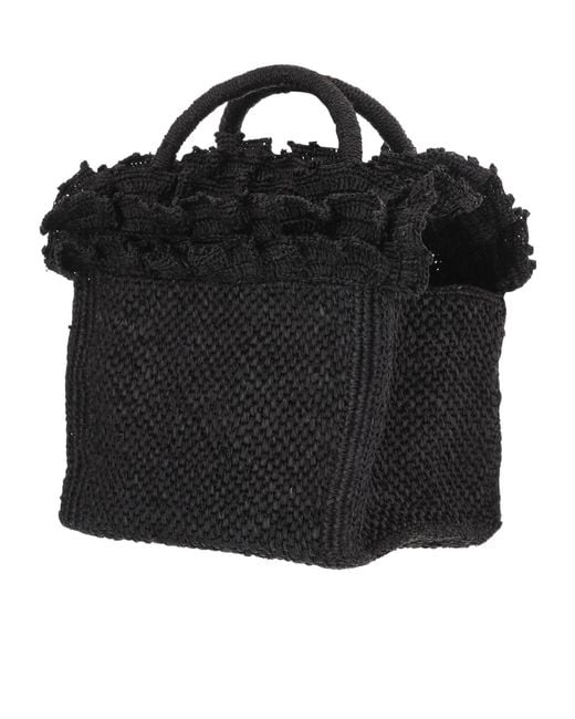 IBELIV Black Laguna Ruffled Shoulder Bag