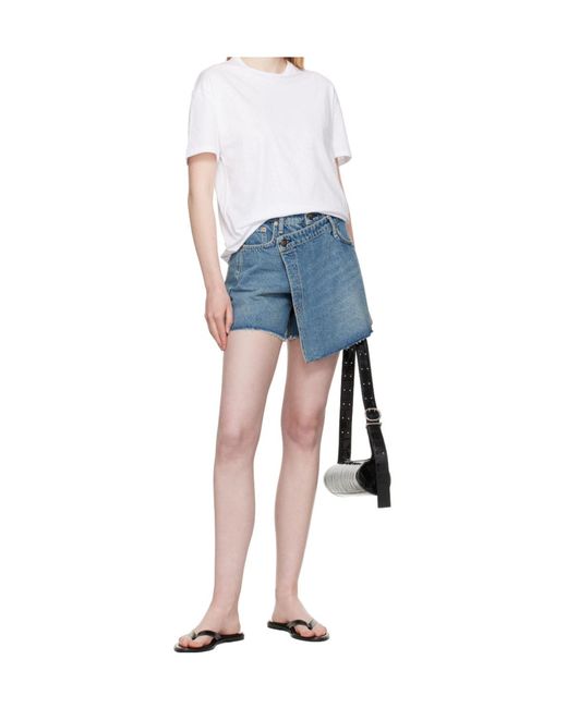 Rag & Bone Blue Belina Cotton Skort