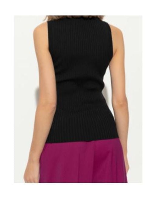 Dolce & Gabbana Black Turtleneck Knitted Vest