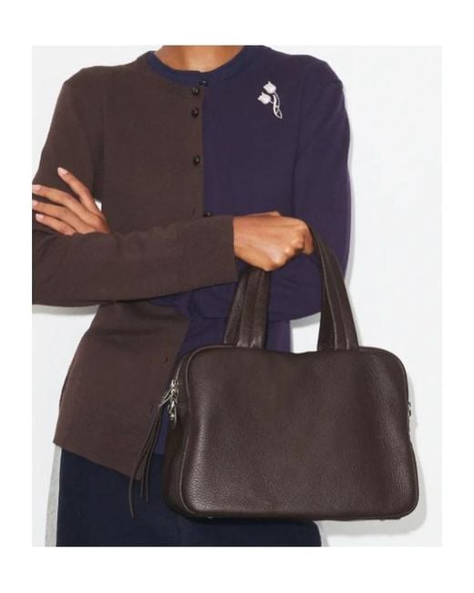 Tory Burch Brown Minimalist Leather Tote Bag