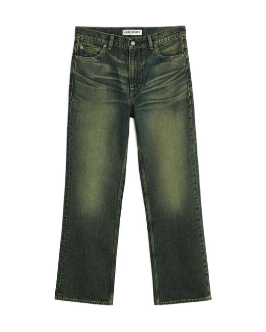 Our Legacy Green 70S Cut Straight Fit Jeans for men