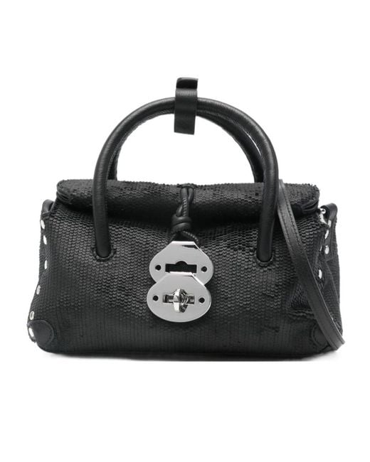 Zanellato Black Top Handle Shoulder Bag