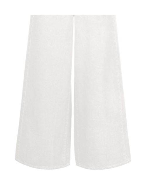 Uma Wang White Straight Casual Pants