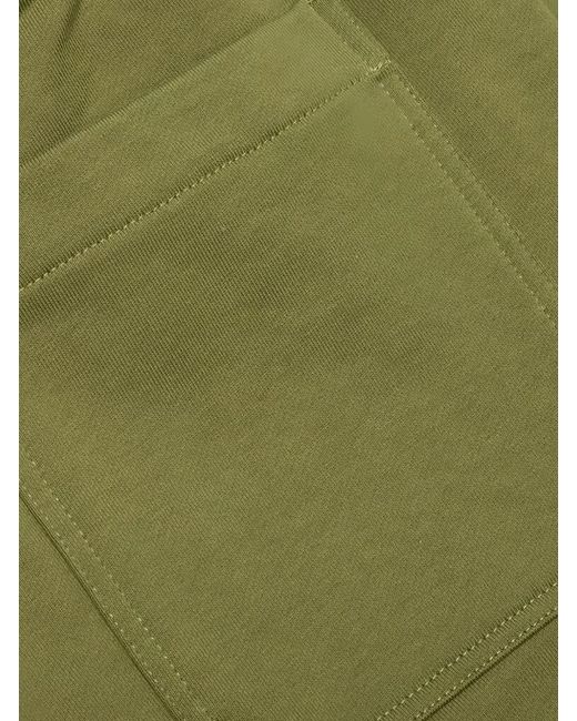 Helmut Lang Green Elasticated-Cuff Logo-Print Joggers for men