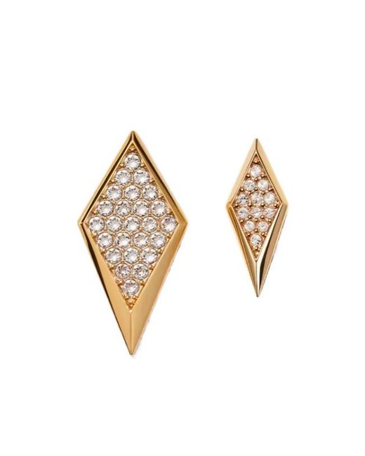 Versace Metallic Blade Crystal Earrings