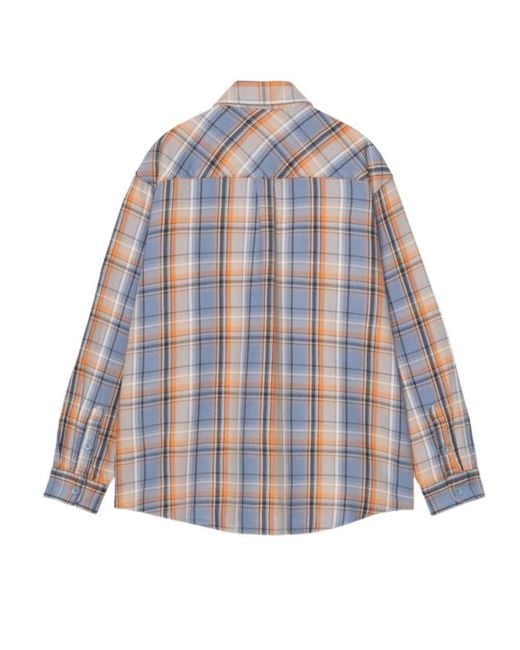 Carhartt Blue Checked Flannel Shirt for men