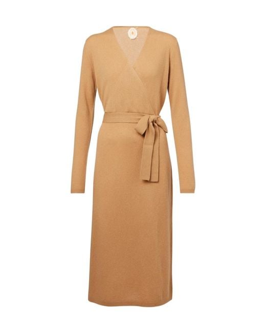 Jardin Des Orangers Natural Wool And Cashmere Wrap Dress