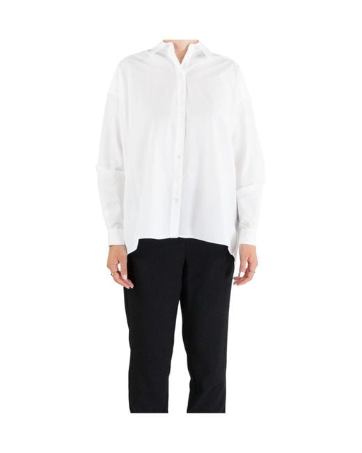 Ottod'Ame White Ottod'Ame Button-Up Long Sleeve Top