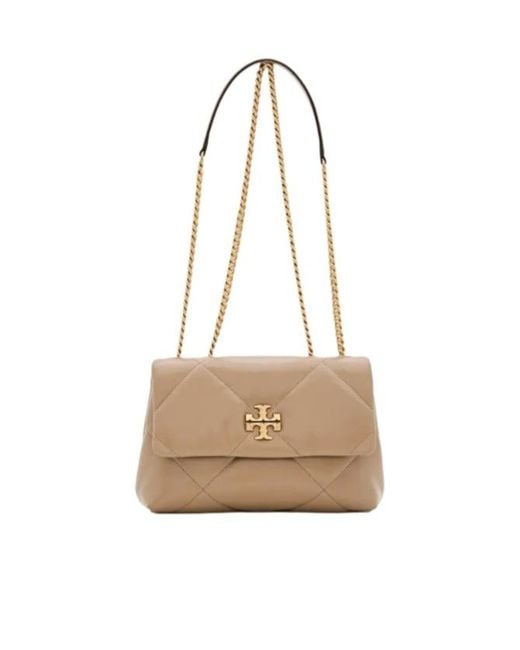 Tory Burch Natural Small Kira Diamond Quilt Convertible Shoulder Bag