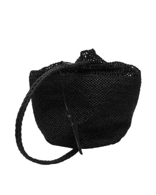 IBELIV Black Sail Drawstring Bucket Bag