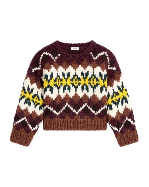 Céline Red Crewneck Sweater