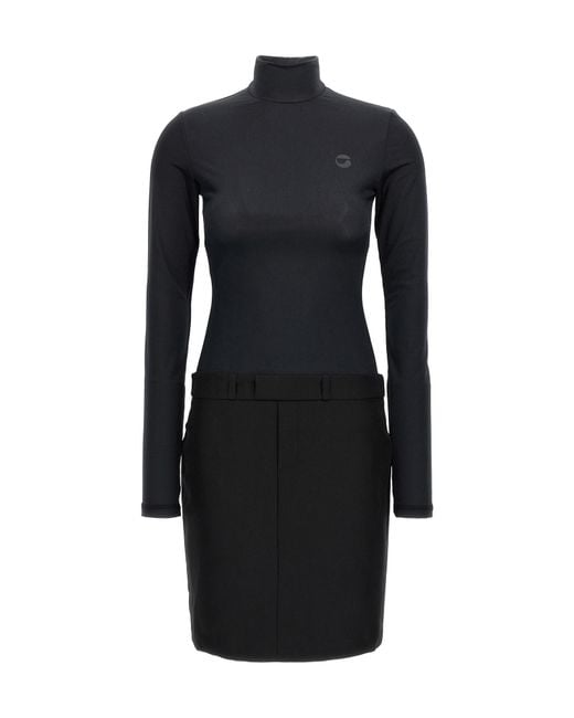 Coperni Black Hybrid Tailored Dress