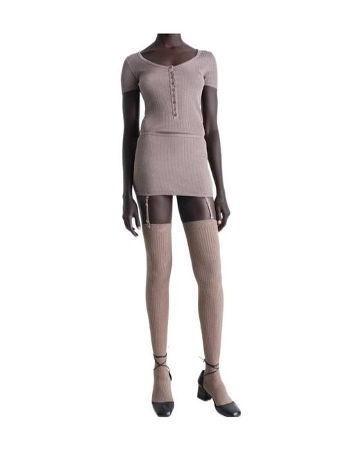 Lemaire Purple Buttoned Rib Body