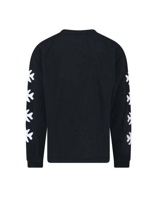 Rhude Blue Graphic Printed Long-Sleeved T-Shirt for men