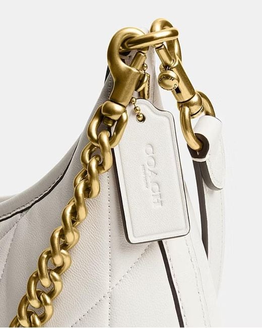 COACH White Juliet Shoulder Bag 25 With Quilting